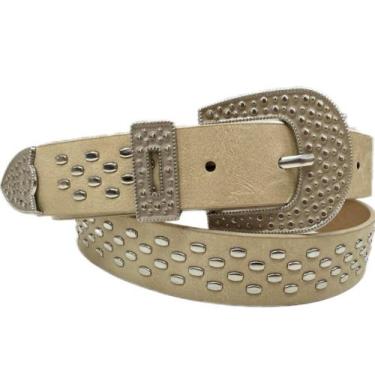 Imagem de Cinto Country Unissex Cowboys Detalhe Bolinhas Zx-m-07 - shr, Bege