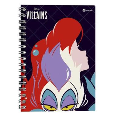 Imagem de Caderno Villains Disney Espiral Culturama Pautado 80 Folhas