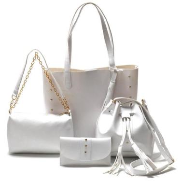 Imagem de Bolsa Feminina Transversal Tira Colo Ombro, Branco