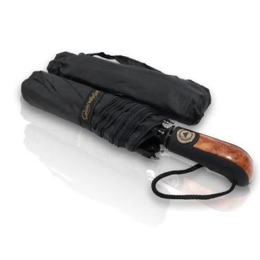 Imagem de Guarda Chuva Automático Contra Vento Reforçado Preto Cabe na Bolsa  00