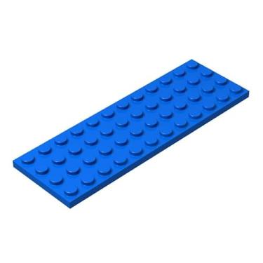 Imagem de Classic Blue Plates Bulk, Blue Plate 4x12, Building Plates Flat 10 Piece, Compatible with Lego Parts and Pieces: 4x12 Blue Plates(Color: Blue)