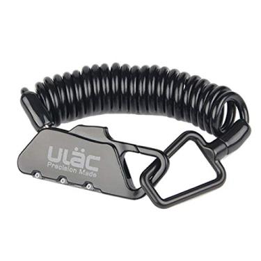 Imagem de CATAZER Mini cadeado de bicicleta anti-roubo combinação de mola de bicicleta trava de bagagem trava de capacete 4 * 1200 mm (preto)