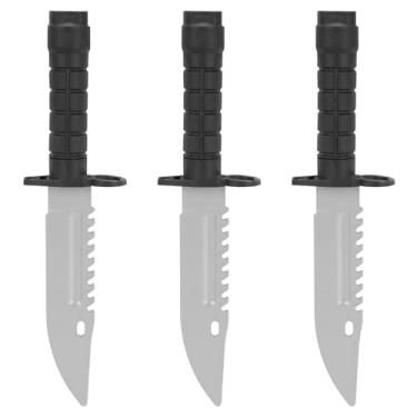 Imagem de Lovisun Conjunto de 3 punhais de plástico de brinquedo - facas de 22 cm com anéis para brincadeiras seguras para crianças, aventuras de fantasia, diversão extra incluída