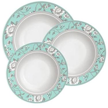Imagem de Jogo de Pratos Tramontina Helen em Porcelana Decorada 18 Peças
