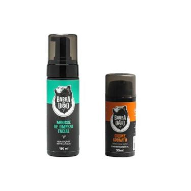 Imagem de Kit Creme Growth e Mousse de Limpeza Facial Barba de Urso