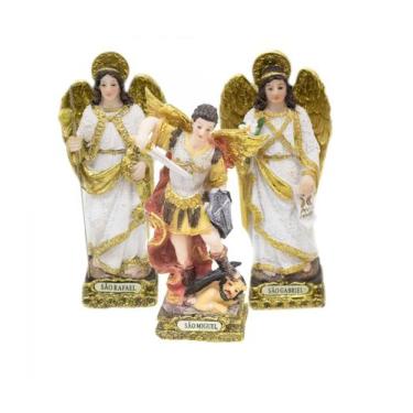 Imagem de Três Arcanjos 13cm - Enfeite Religioso - Taimes