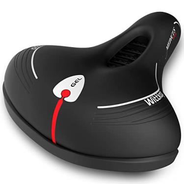 Imagem de Wittkop Assento Comfort Gel Bike com Innovative 3 Zone Concept I macio acolchoado para bicicleta para homens e mulheres, assento largo para bicicleta para exercícios dentro e fora
