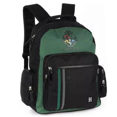 Imagem de Mochila Escolar Juvenil Harry Potter Hogwarts Casa Sonserina