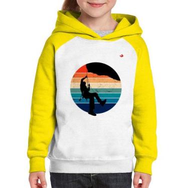 Imagem de Moletom Infantil Escalada Vintage Sunset - Foca na Moda, Branco, Amare