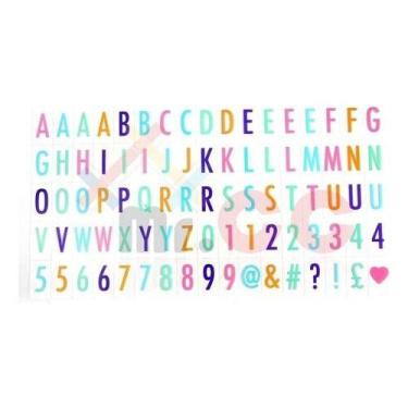 Imagem de Cartela De Letras  P Light Box Tamanho A4 5a Colorido/ Preto - Mrvenda