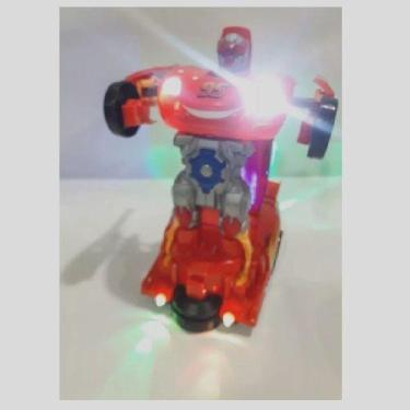 Imagem de Carrinho Super Robots relámpago mcqueen Carro Vira Robô Emite Luz Som 