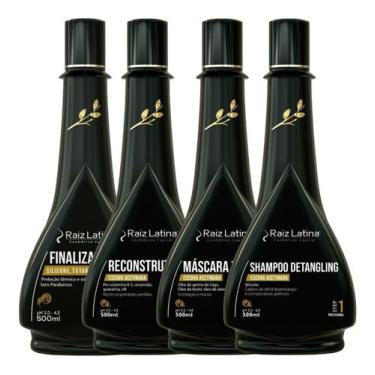 Imagem de Kit Escova Acetinada Raiz Latina + Finalizador Tutano 500ml Profission