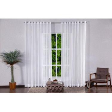Imagem de Cortina Sala Quarto Gaze De Linho Sem Forro 3 x 1,8m Para Varão Simple