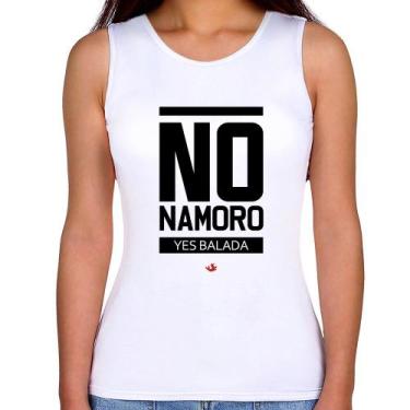 Imagem de Regata Feminina No namoro, Yes balada - Foca na Moda, Branco, P