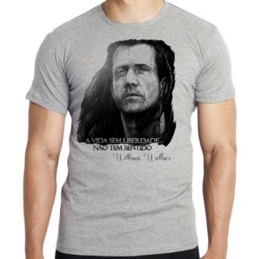Imagem de Camiseta William Wallace Coração Valente Blusa criança infantil juveni