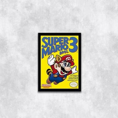Imagem de Quadro Super Mario Bros 24x18cm - com vidro - Quadros On-line, Madeira