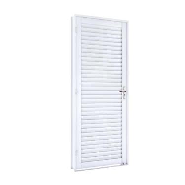 Imagem de Porta de Aço de Giro Laminada 215 x 86 x 12cm Direita Lucasa Facilita