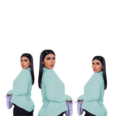 Imagem de Kit 3 Camisa Social Feminina Confortável Perfeita Para Qualquer Ocasiã