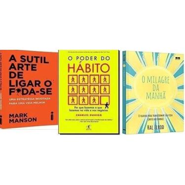 Imagem de Kit 3 Livros Sutil Arte Milagre Do Amanha Poder Do Habito - Intrínseca
