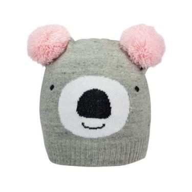 Imagem de Touca Bebê Pompom Menina 0/2 Anos - Rossini, 1-2 Anos, Cinza