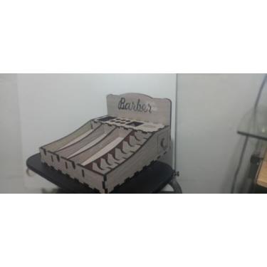 Imagem de Organizador Para maquina de Barbearia - Hm Laser cortes , Marrom, 2kg