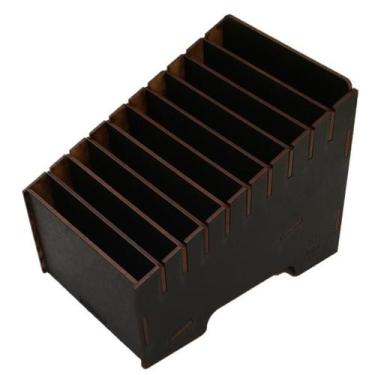 Imagem de Organizador 10 Baias Sem Abas Preto Para Assistência Comandas Lojas - 