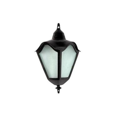 Imagem de Luminária Colonial Meia Cara Romana em Alumínio e Vidro - Luminárias N