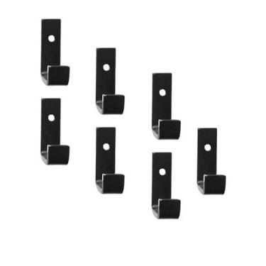 Imagem de Gancho Para Pano de Prato Estilo Industrial Preto 7pç - Dikaren