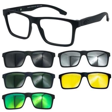 Imagem de Oculos Mormaii 6153 Swap NG2 A14 Preto Fosco com 5 Clipons, Cinza, G15