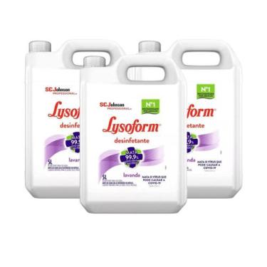 Imagem de 3Un Desinfetante Para Uso Geral Lysoform Lavanda 5l Atacado