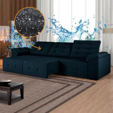 Imagem de Sofá Impermeabilizado Retrátil 4 Lugares 260 Cm Brasil Reclinável Sued