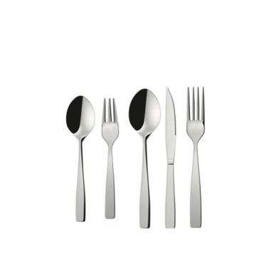 Imagem de Faqueiro 30 Peças Aço Inox Jogo de Talheres Euro Home Estojo Bambu Str