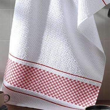 Imagem de Pano de Copa Para Bordar Xadrez Vitória - Döhler - Dohler, VERMELHO