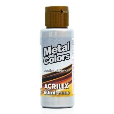 Imagem de Tinta Acrilica Metal Colors Acrilex 60ml, 599 - ALUMÍNIO
