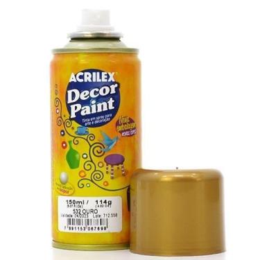 Imagem de Spray Decor Paint Metálico 150ml - Acrilex, Ouro