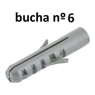 Imagem de 1000 Bucha Fixação 6 Mm Com Abas Parede Madeira Suporte 3rr - EDA