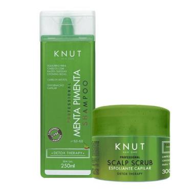 Imagem de KIT KNUT Shampoo Menta Pimenta Detox Capilar 250 ml + Scalp Scrub 300g