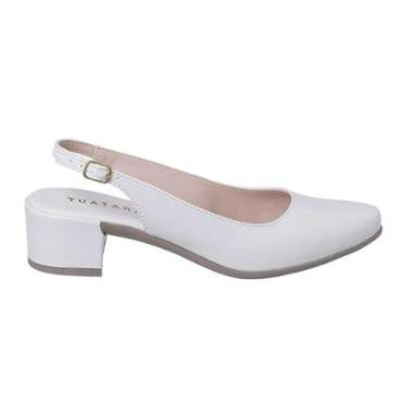 Imagem de Sapato Feminino Slingback Scarpan Aberto Mule Salto Grosso-Feminino