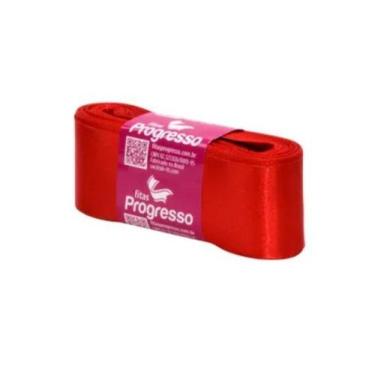 Imagem de Fita de Cetim Progresso 38mm nº9 - 10m Cor 1354 Vermelho Tomate - 01 u