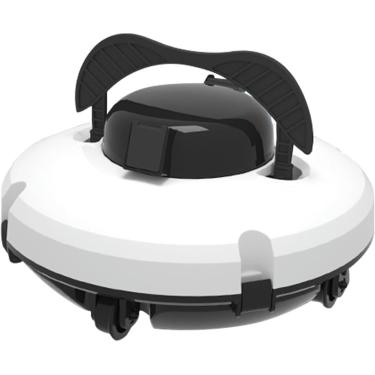 Imagem de Limpador robótico de piscina sem fio, aspirador de piscina com motores de acionamento duplo, tecnologia de estacionamento automático, para piscinas planas acima do solo/no solo de até 1.000