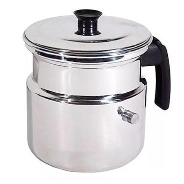 Imagem de Leiteira com apito 3,5 litros fervedor de leite apito sonoro aviso cozinha multiuso n°18 alumínio