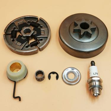 Imagem de Kit de roda dentada de embreagem 7T de 3/8" para motosserra Stihl MS310 MS390 029 039 1125 160 2002 com engrenagem de sem-fim de vela de ignição