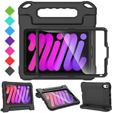 Imagem de SUPLIK Capa infantil para iPad mini 7 (A17 Pro) 2024 e Mini 6 2021, iPad mini 6ª/7ª geração com protetor de tela, capa durável à prova de choque com suporte para iPad mini de 8,3 polegadas de 6/7