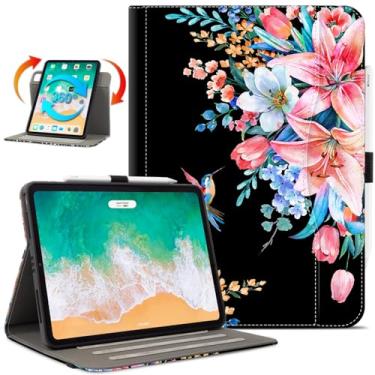 Imagem de Vimorco Capa para iPad Air M3/M2 de 11 polegadas, capa para iPad Air 5ª/4ª geração, capa para iPad Pro de 11 polegadas, 4ª/3ª/2ª/1ª geração, suporte giratório de lápis de 360 graus, 5 ângulos de