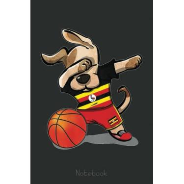 Imagem de Dabbing Dog Uganda Basketball Fans Ugandan Flag Sport Notebook: A blank lined basketball notebook 6x9 in 110 Pages that makes a fun basketball gift ... women's basketball, team basketball gifts