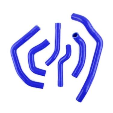Imagem de JOIUYOLJ Mangueira de radiador de silicone de 3 camadas para Hon da CB 500 CB500 1994-2003 (azul)
