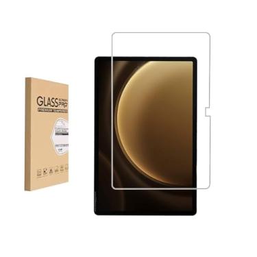 Imagem de Protetor de tela para Samsung Galaxy Tab S7 FE/Tab S9 Plus/Tab S9 FE Plus/Tab S8 Plus/Tab S7 Plus vidro temperado de 12,4 polegadas, dureza 9H, antiarranhões, sem bolhas, fácil instalação (1 pacote)