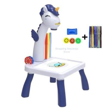 Imagem de Mesa Projetora Desenho Infantil Didática Educativa Únicornio - SHOPPIN