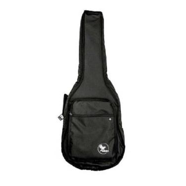 Imagem de Capa P/ Violão Folk Extra Bolso Cargo - Nylon 600 - Preto Bkr 1 F108 -