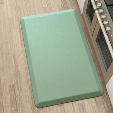 Imagem de New More Décor Anti Fatigue Kitchen Floor Mat, Standing Desk Mat, Non Slip, Waterproof - Rug Size 17.3" x 28" 0.47" Thickness - Mint Green